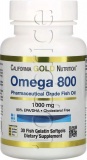 Фото Омега-800 Рыбий жир California Gold Nutrition 1000 мг 30 желатиновых капсул (CGN01251)