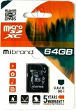 Фото Карта памяти micro SDXC 64GB Mibrand (MICDXU1/64GB-A)