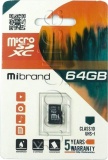 Фото Карта памяти micro SDXC 64GB Mibrand (MICDXU1/64GB)