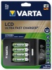 Фото товара З/У Varta LCD Ultra Fast Plus Charger + 4 аккум-ра АA (2100мА-ч) (57685101441)