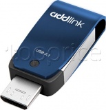 Фото micro-USB/USB флеш накопитель Addlink 64GB Blue (ad64GBT55B3)