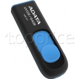 Фото USB флеш накопитель 64GB A-Data UV128 Black/Blue (AUV128-64G-RBE)