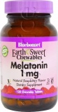 Фото Мелатонин Bluebonnet Nutrition Earth Sweet Chewables малина 1 мг 120 таб (BLB0991)