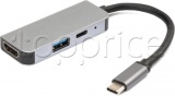 Фото Адаптер USB Type C -> HDMI/USB3.2 Gen1/Type C Vinga (VCPHTC3AL)