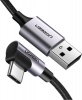 Фото товара Кабель USB2.0 AM -> USB Type C UGREEN US284 Angled 1 м Black (50941)