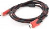 Фото товара Кабель HDMI -> HDMI Merlion v1.4 20.0 м Black/Red (YT-HDMI(M)/(M)NY/RD-20m)