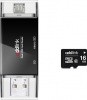 Фото товара Карта памяти micro SDHC 16GB Addlink + Dual USB card Reader (ad16GBR10B2)