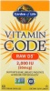 Фото товара Витамин D3 Garden of Life RAW D3 Vitamin Code 2000 МЕ 60 капсул (GOL11413)