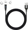 Фото товара Кабель USB -> Lightning/micro-USB/Type-C ColorWay 1 м Black (CW-CBUU038-BK)