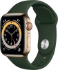 Фото товара Смарт-часы Apple Watch Series 6 40mm GPS + Cellular Gold Steel/Cyprus Green Sport (M02W3/M06V3)