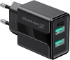 Фото товара Сетевое З/У USB Grand-X 2.4A Black (CH-15B)
