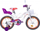 Фото Велосипед двухколесный Formula Flower Premium St 16" White/Orange/Violet 2021 (OPS-FRK-16-147)