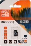 Фото Карта памяти micro SDHC 8GB Mibrand (MICDHC10/8GB)