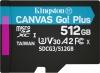 Фото товара Карта памяти micro SDXC 512GB Kingston Canvas Go! Plus C10 UHS-I U3 A2 V30 (SDCG3/512GBSP)