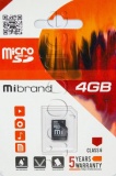 Фото Карта памяти micro SDHC 4GB Mibrand (MICDC6/4GB)