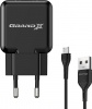Фото товара Сетевое З/У USB Grand-X 2.1A + кабель Micro USB Black (CH-03UMB)