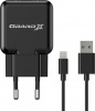 Фото товара Сетевое З/У USB Grand-X 2.1A + кабель USB Lightning Black (CH03LTB)