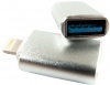 Фото товара Адаптер OTG USB2.0 AF -> Lightning Dengos Silver (ADP-016)