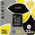 Фото Карта памяти micro SDHC 32GB Hi-Rali Class 10 + adapter (HI-32GBSD10U3-01)