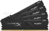 Фото Модуль памяти HyperX DDR4 64GB 4x16GB 3200MHz Fury Black (HX432C16FB3K4/64)