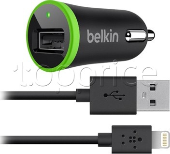 Фото Автомобильное З/У USB/Lightning Belkin Micro Charger Black (F8J026bt04-BLK)