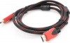 Фото товара Кабель HDMI -> HDMI Merlion v1.4 25.0 м Black/Red (YT-HDMI(M)/(M)NY/RD-25m)