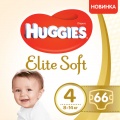 Фото Подгузники детские Huggies Elite Soft 4 Mega 66 шт. (5029053545301/5029053546339)