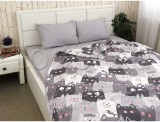 Фото Комплект постельного белья Руно полуторный бязь 1.114Б Grey Cat (2000009619140)