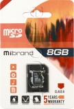 Фото Карта памяти micro SDHC 8GB Mibrand (MICDC6/8GB-A)