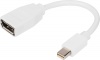 Фото товара Адаптер Mini DisplayPort -> DisplayPort Digitus M/F 0.15 м White (DB-340405-001-W)