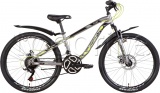 Фото Велосипед Discovery Flint AM DD Silver/Black/Yellow 24" рама - 13" 2021 (OPS-DIS-24-244)