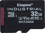 Фото Карта памяти micro SDHC 32GB Kingston UHS-I/U3 Industrial (SDCIT2/32GBSP)