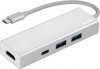Фото товара Адаптер USB Type C -> Type C/HDMI/USB3.2 Gen2 Hama Silver (00135756)