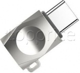 Фото Адаптер micro-USB -> Type C Hoco UA8 Silver (6957531070269)