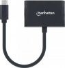 Фото товара Адаптер USB Type C -> DisplayPort/Type-C Manhattan Black (153447)