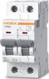 Фото Автоматический выключатель Videx Resist 2p С 63А (6кА) (VF-RS6-AV2C63)
