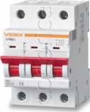 Фото Автоматический выключатель Videx Resist 3p С 6А (4,5кА) (VF-RS4-AV3C06)