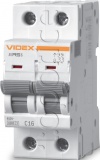 Фото Автоматический выключатель Videx Resist 2p С 16А (6кА) (VF-RS6-AV2C16)