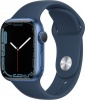 Фото товара Смарт-часы Apple Watch Series 7 41mm GPS Blue Aluminium/Deep Navy Sport Band (MKN13UL/A)
