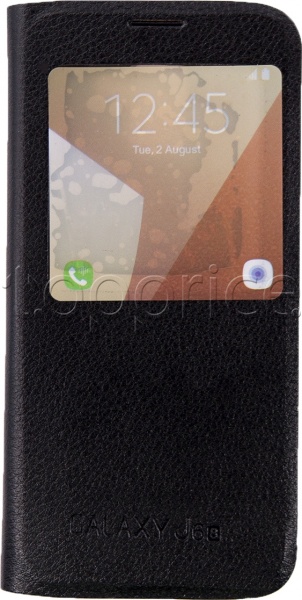 Фото Чехол для Samsung Galaxy J6 J600 Dengos Flipp-Book Call ID Black (DG-SL-BK-195)