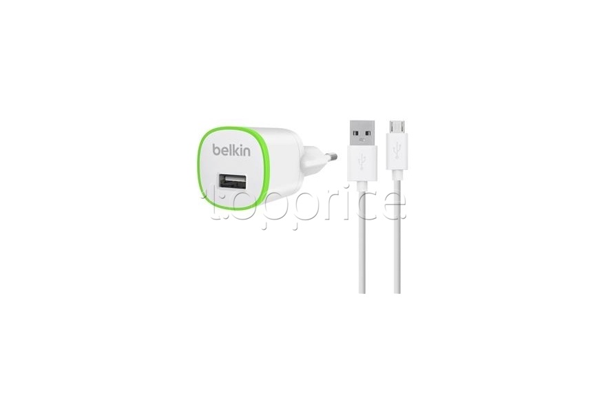 Фото Сетевое З/У USB/microUSB Belkin Micro Charger White (F8M710vf04-WHT)