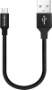 Фото товара Кабель USB AM -> micro-USB ColorWay 0.25 м Black (CW-CBUM048-BK)
