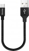 Фото товара Кабель USB AM -> USB Type C ColorWay 0.25 м Black (CW-CBUC048-BK)