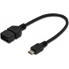 Фото товара Кабель OTG USB2.0 AF/micro-USB Digitus Assmann 0.2 м Black (AK-300309-002-S)