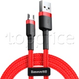 Фото Кабель USB -> micro-USB Baseus Cafule 2 м Red/Red (CAMKLF-C09)