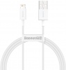Фото товара Кабель USB -> Lightning Baseus Superior Fast Charging 2.4A 1.5 м White (CALYS-B02)