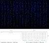 Фото товара Светодиодная гирлянда Delux Curtain C 256LED 3x2m синий/прозрачный IP20 (90017996)