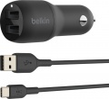 Фото Автомобильное З/У Belkin 24W Dual USB Black (CCE001BT1MBK)