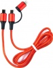 Фото товара Кабель USB Type C -> Type C/Lightning Dengos 1 м Red (NTK-TC-TCL-RED)