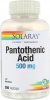Фото товара Пантотеновая кислота Solaray Pantothenic Acid 500 мг 250 растительных капсул (SOR04381)